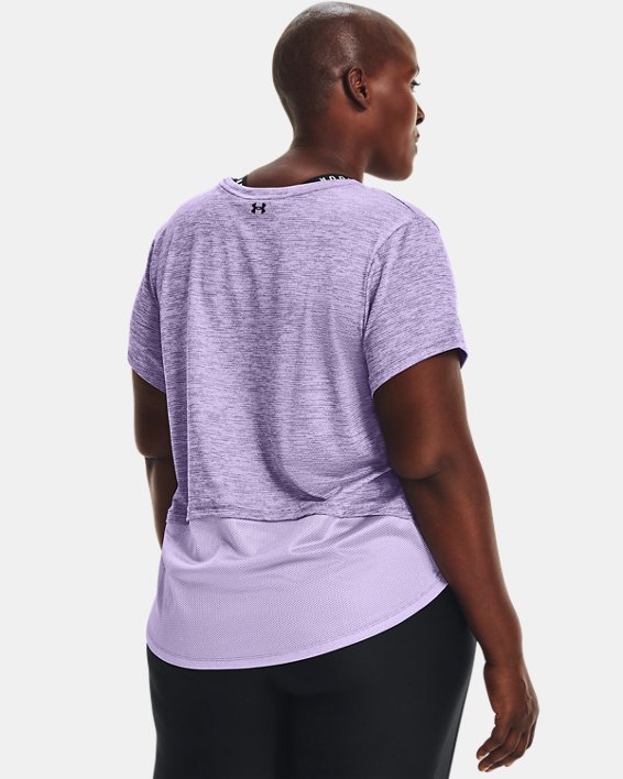 Women's UA Tech™ Vent Short Sleeve, Purple, pdpMainDesktop image number 1